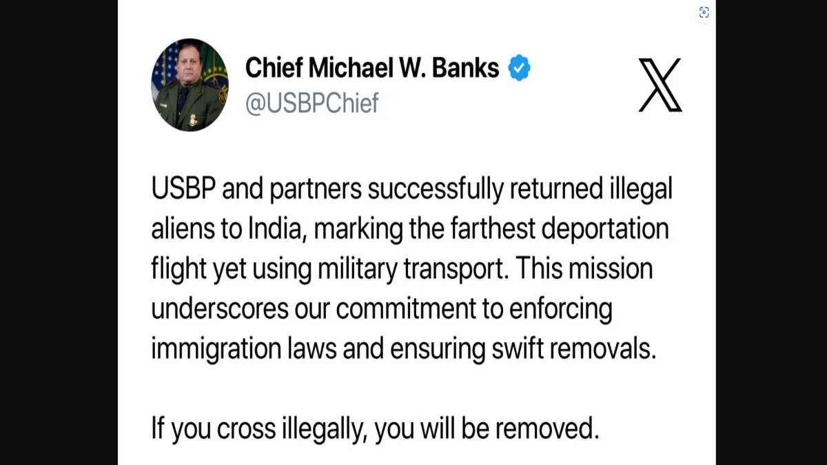 Chief Banks Tweet on USA deporting Indians is going viral